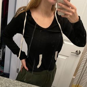 Long sleeve hoodie shirt